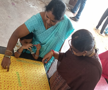 Students solving maths puzzles